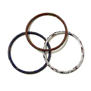 Set of 3 Vintage Cloisonné Bangles